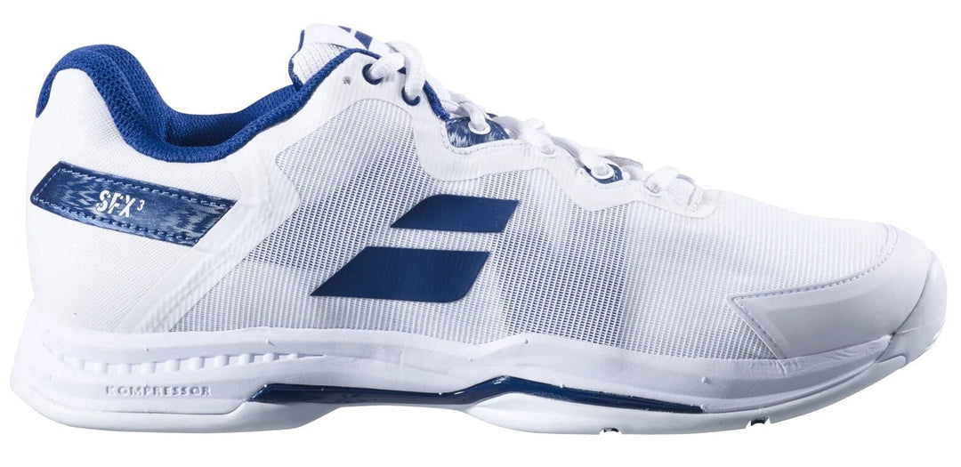Babolat SFX3 All Court Men's White/Navy Tennis Shoe Men's Tennis Shoes Babolat 8.5 Men's / 10.0 Women's