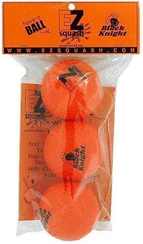Black Knight EZ Squash 3-Ball Pack Squash Balls Black knight