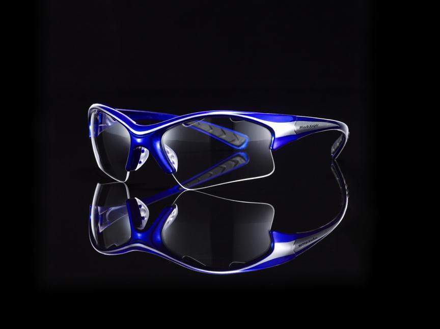 Black Knight Stiletto Regular Size Eyeguards AC-620 Eyeguards Black knight Blue/Silver