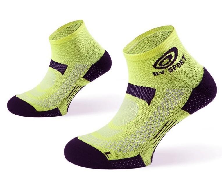 BV Sport SCR one Running 1/4 cut socks Socks BV Sport Yellow Large (10-13) 