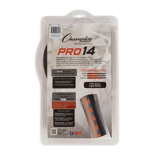 Champion Sports Pro 14 Table Tennis 7-ply Extra Light Paddle Ping-Pong-Racquets Cornilleau