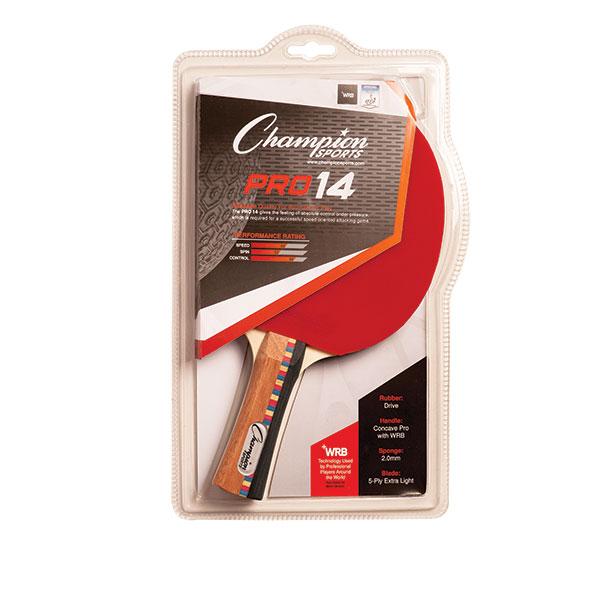 Champion Sports Pro 14 Table Tennis 7-ply Extra Light Paddle Ping-Pong-Racquets Cornilleau
