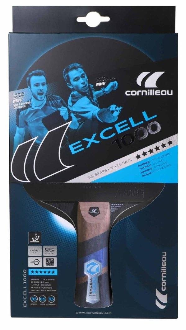 Cornilleau 1000 Excell 6-Stars Table Tennis Paddle Ping-Pong-Racquets Cornilleau