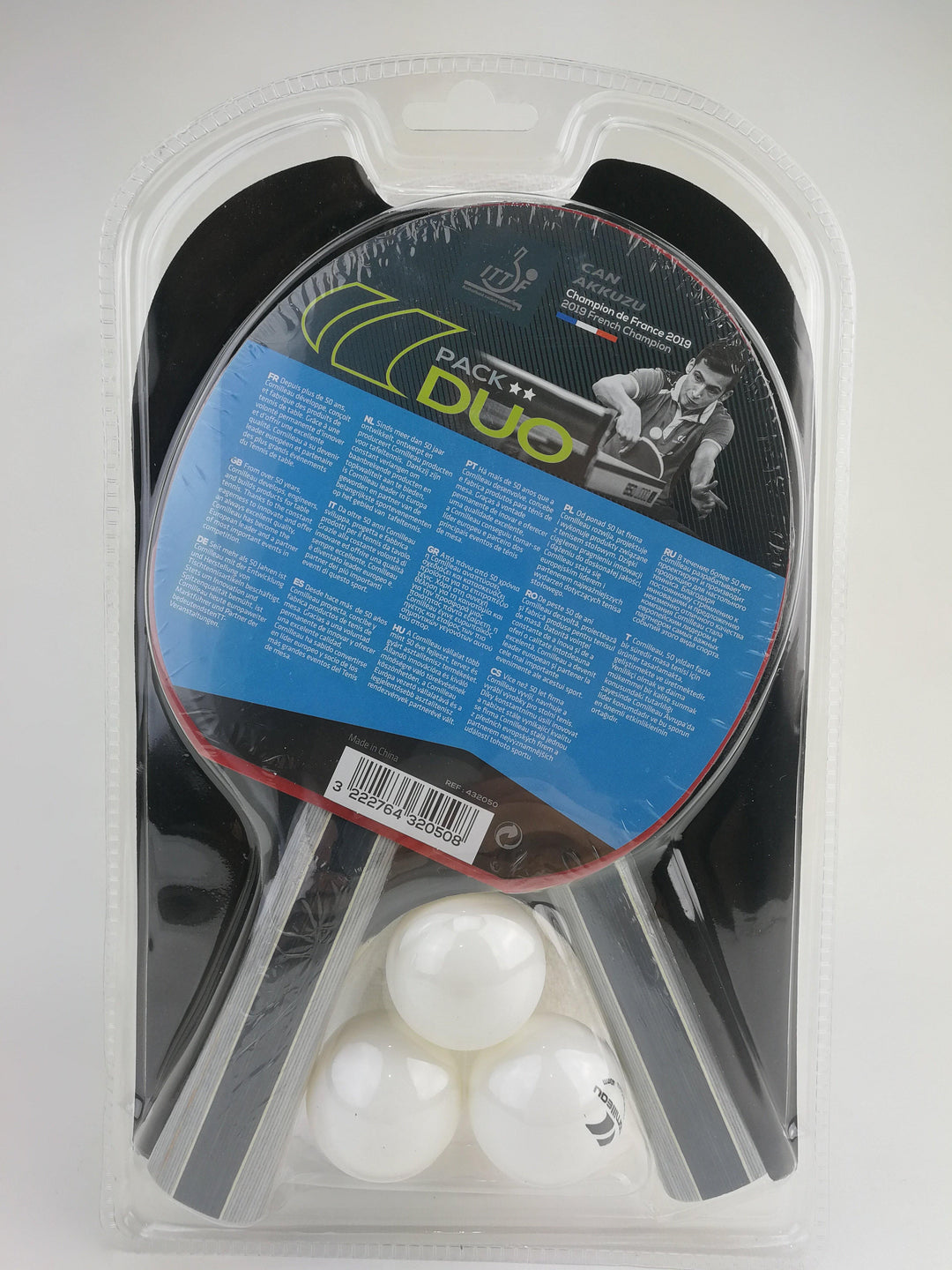 Cornilleau Pack Duo 2-Star Table Tennis Paddles and 3 balls Ping-Pong-Racquets Cornilleau
