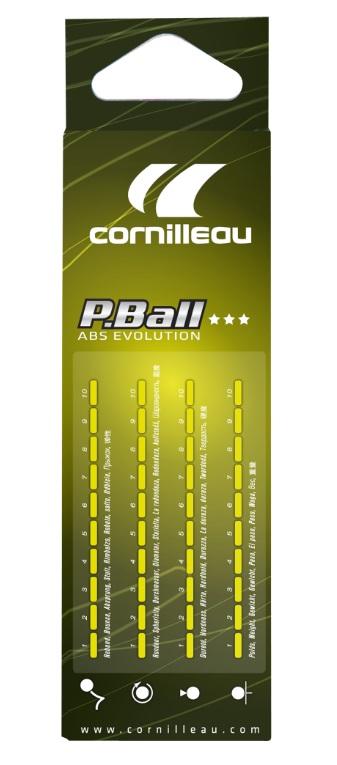 Cornilleau P.Ball ABS Evolution Table Tennis Balls (pack of 3) Ping-pong balls Cornilleau