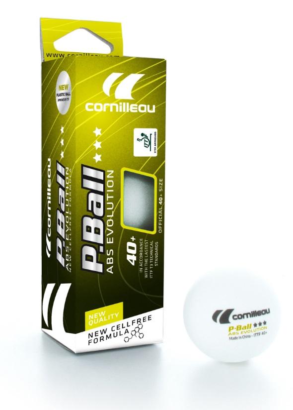 Cornilleau P.Ball ABS Evolution Table Tennis Balls (pack of 3) Ping-pong balls Cornilleau