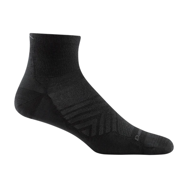 Darn Tough 1/4 Sock Ultra-Lightweight RUN Socks 1034 Socks Darn Tough Medium (men 9-11) Black