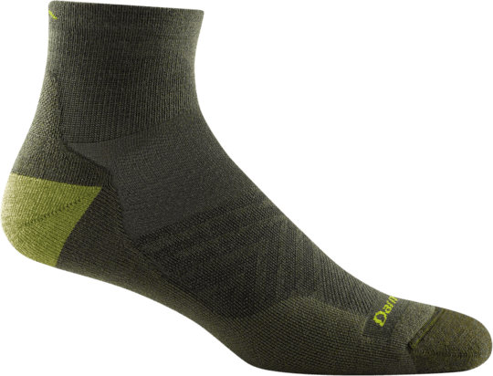 Darn Tough 1/4 Sock Ultra-Lightweight with cushion RUN Men's Socks 1040 Socks Darn Tough Large (men 10-12) Fatigue