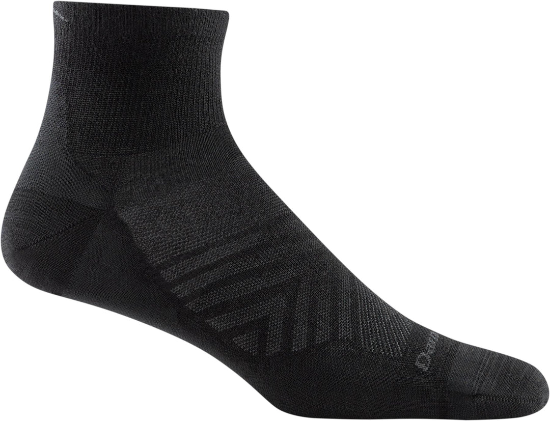 Darn Tough 1/4 Sock Ultra-Lightweight with cushion RUN Men's Socks 1040 Socks Darn Tough XLarge (men 12-15) Black