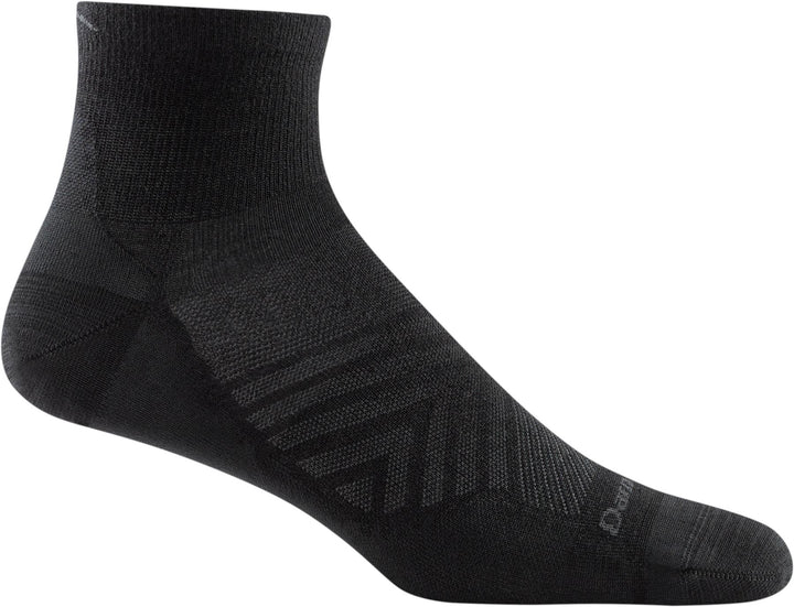 Darn Tough 1/4 Sock Ultra-Lightweight with cushion RUN Men's Socks 1040 Socks Darn Tough XLarge (men 12-15) Black