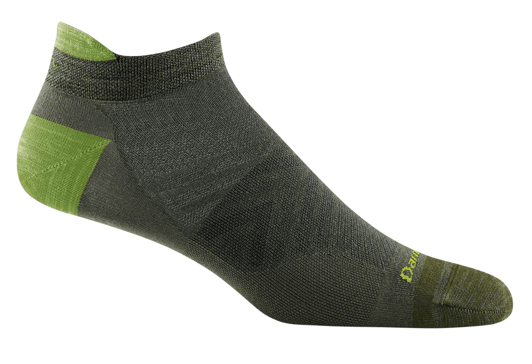 Darn Tough RUN No Show Tab Sock Ultra-Lightweight no cushion 1033 Socks Darn Tough Large (10-12 men) Fatigue