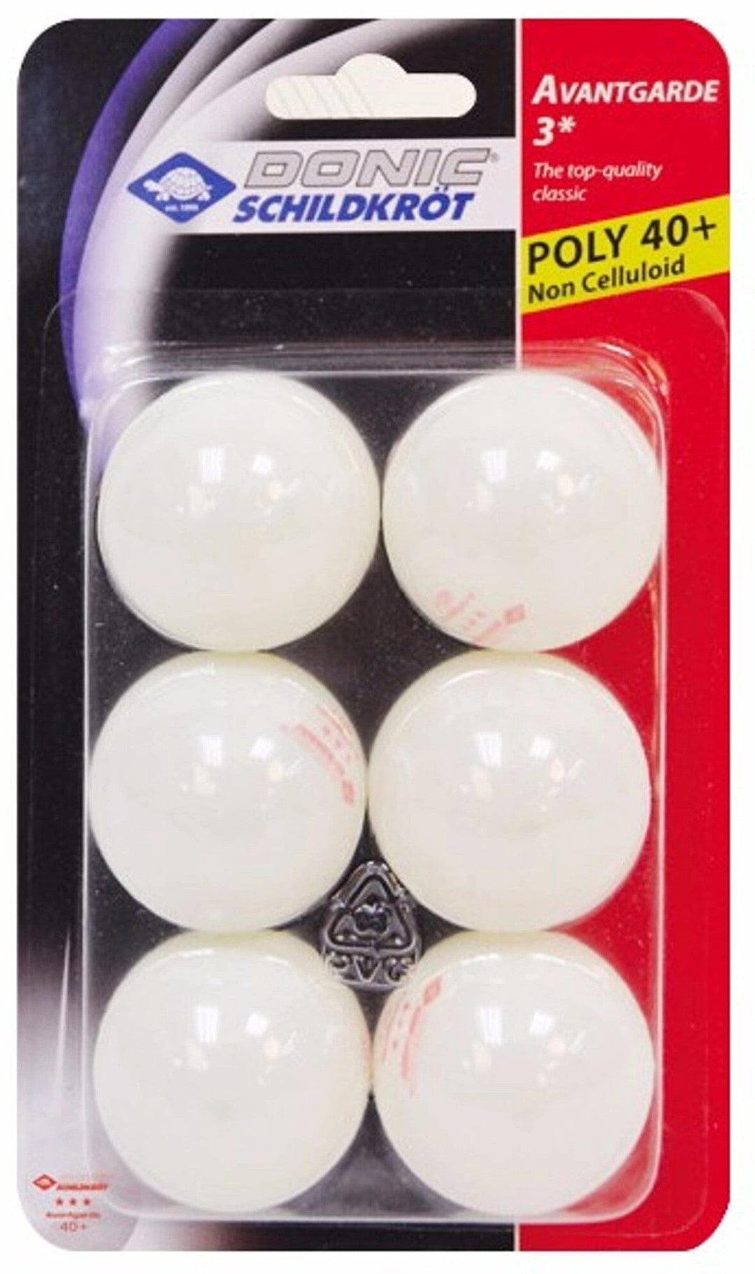 Donic-Schildkrot 3-STAR 3* AvantGarde 40+ W Table Tennis Balls (pack of 6) Ping-pong balls Donic