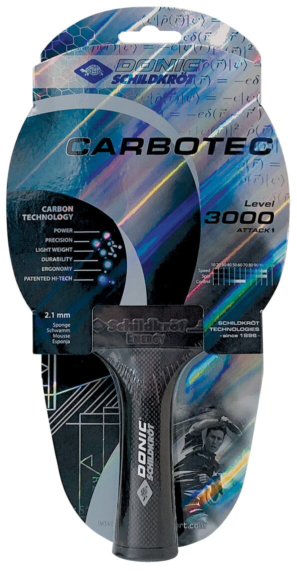 Donic Schildkrot Carbotec 3000 FL Table Tennis Paddle Ping-Pong-Racquets Donic