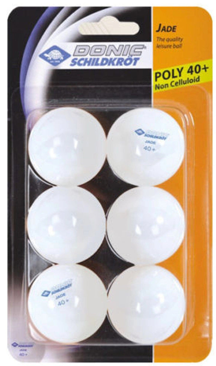 Donic-Schildkrot Jade 40+Table Tennis Balls (pack of 6) Ping-pong balls Donic White