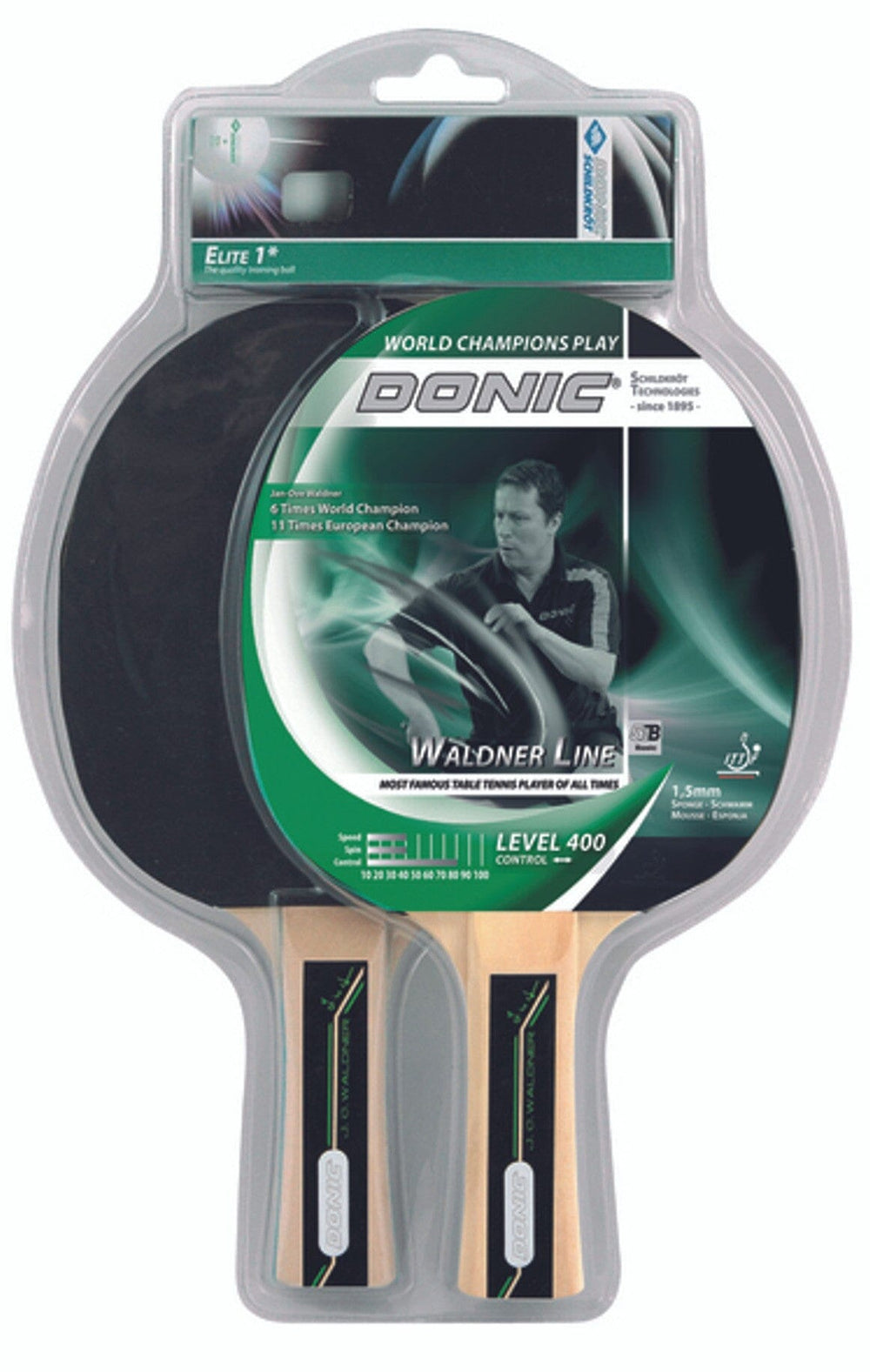 Donic Waldner 400 Table Tennis Paddle 2 Player Set Ping-Pong-Racquets Donic