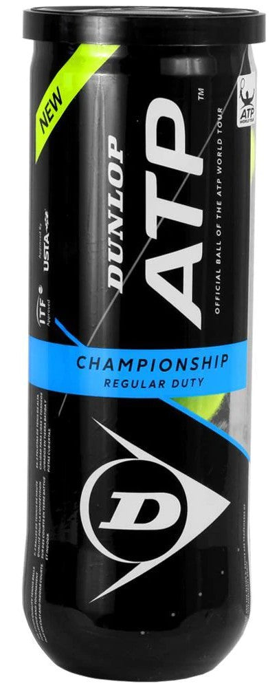 Dunlop ATP Championship Regular Duty All Court Tennis Balls 3 Ball Can Tennis balls Dunlop