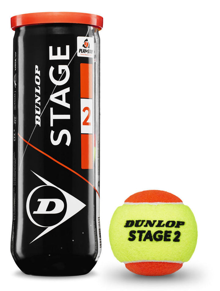 Dunlop Junior Orange Tennis Balls 3 Ball Can (Stage 2) Tennis balls Dunlop