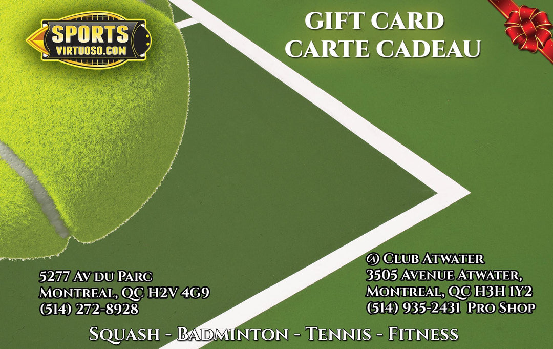 Gift Card - Sports Virtuoso - Tennis Motif Gift Card Sports Virtuoso