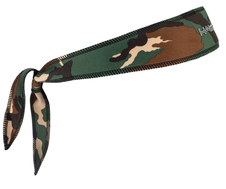 Halo I Headband Tie version Wristbands, Headbands Halo Camo Green