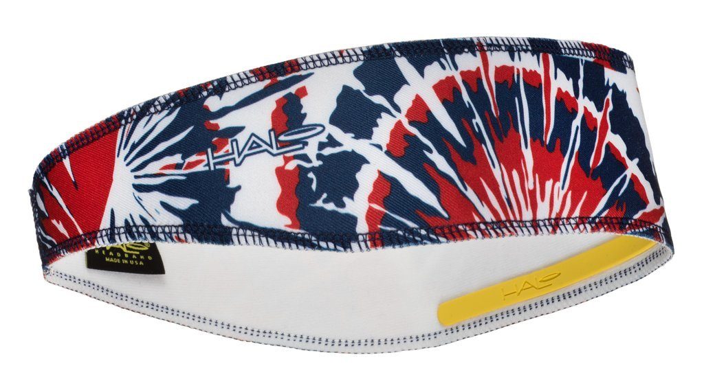 Halo II - pullover headband Wristbands, Headbands Halo Red White Blue Tie Dye