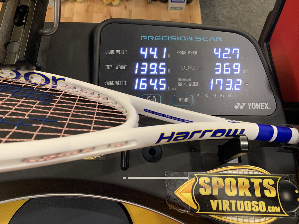 Harrow Vapor Ultralite White/Blue Matte Squash Racquet Squash Racquets Harrow
