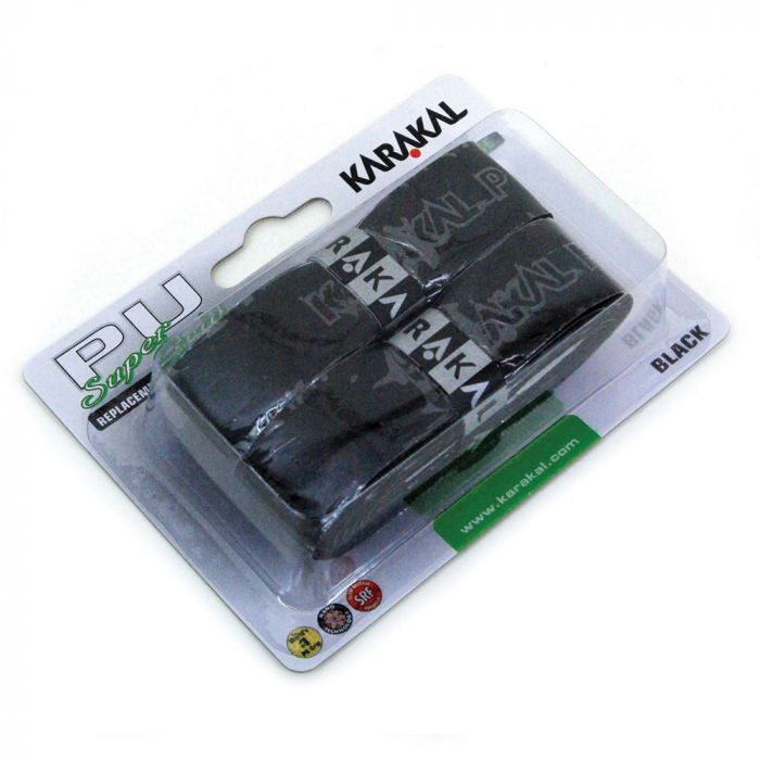 Karakal PU Super Replacement Grip Black Twin Pack Grips Karakal