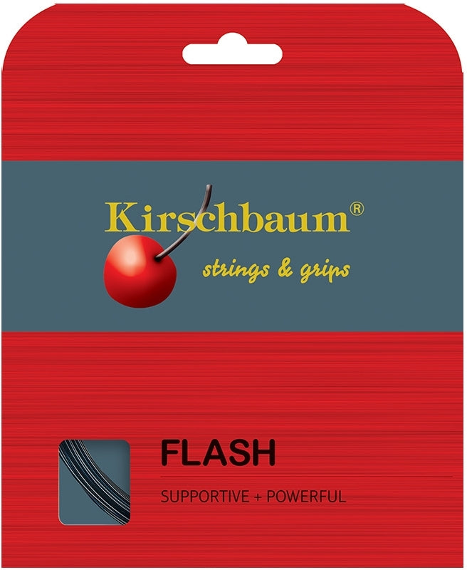 Kirschbaum Flash 125 17g Tennis 12M String Set Tennis Strings Kirschbaum Black