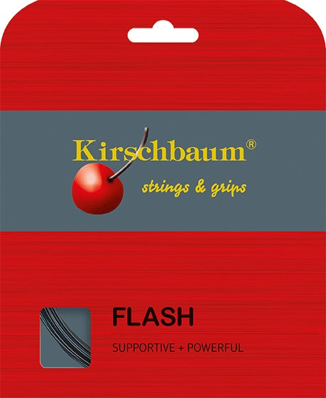 Kirschbaum Flash 130 16g Tennis 12M String Set Tennis Strings Kirschbaum Black