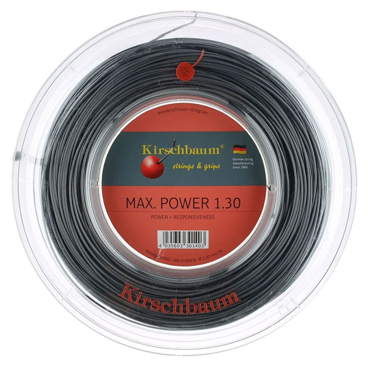 Pro's Pro Red Devil Tennis String Reel - 200m, Red, Made In Germany | Durable & Responsive