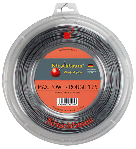 Kirschbaum Max Power Rough 125 17g Tennis 200M String Reel Tennis Strings Kirschbaum