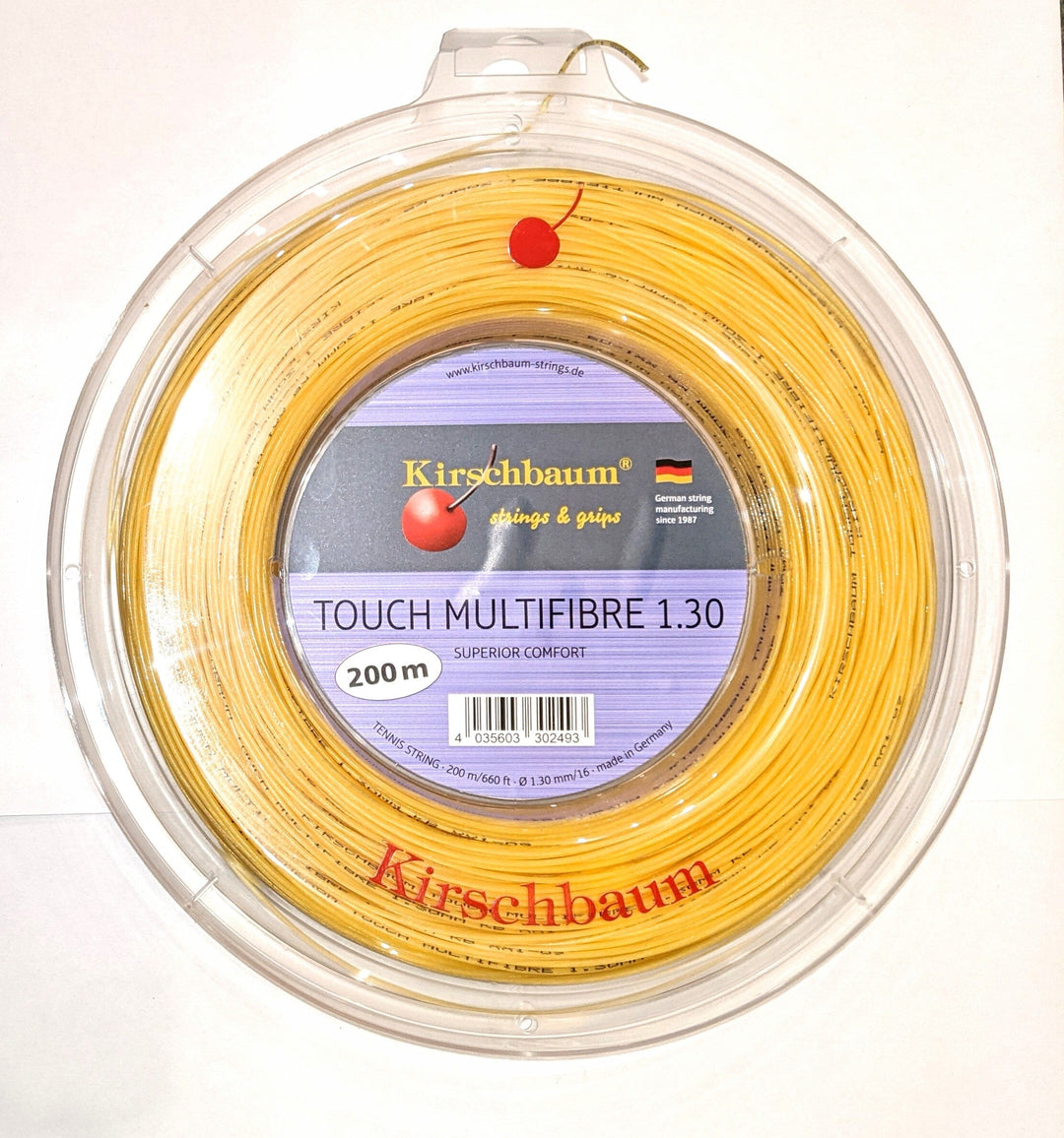 Kirschbaum Touch Multifibre 130 16g Tennis 200M String Reel Tennis Strings Kirschbaum