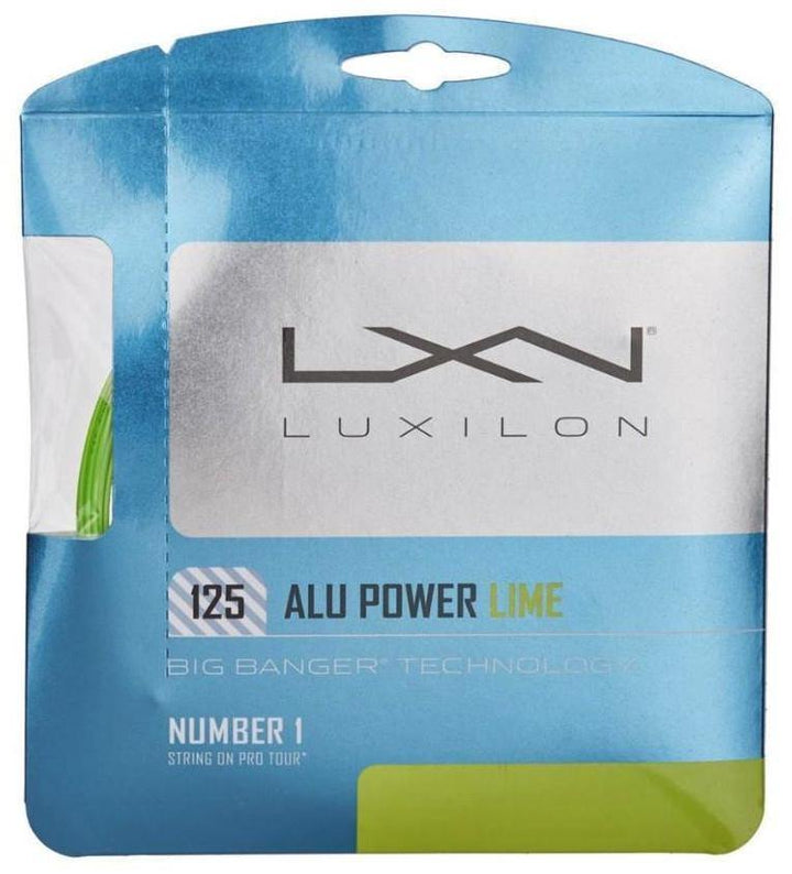Luxilon Alu Power Lime 125 16Lg Tennis 12M String Set Tennis Strings Luxilon