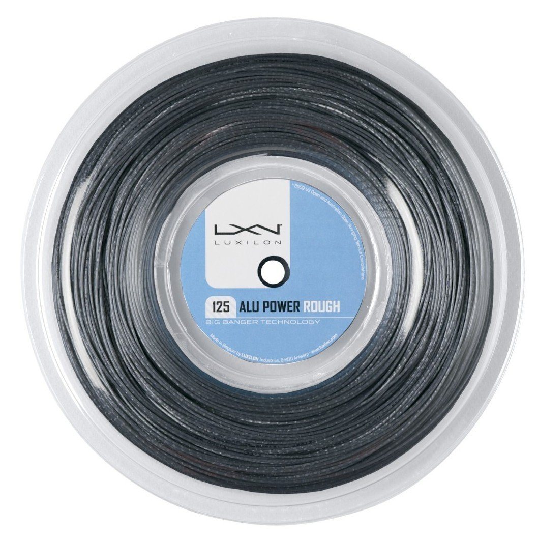 Luxilon Alu Power Rough 125 16Lg Silver Tennis 200M/726Ft String Reel Tennis Strings Luxilon