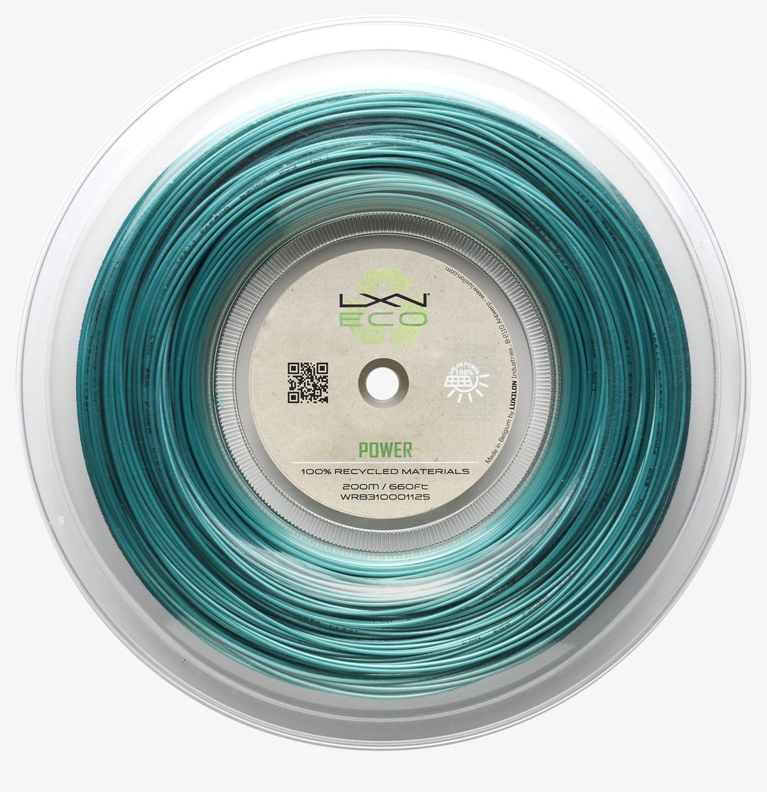 Luxilon Eco Power 125 Green Tennis 200M/726Ft String Reel Tennis Strings Luxilon