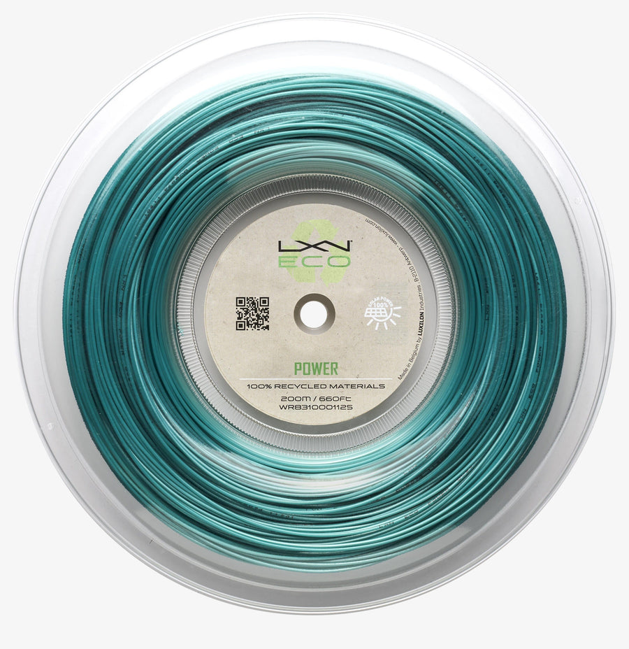 Luxilon Eco Power 125 Green Tennis 200M/726Ft String Reel Tennis Strings Luxilon