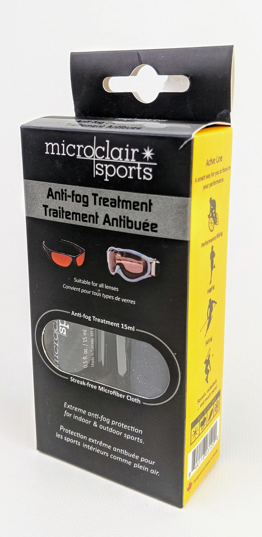 Microclair Antifog Sport Set 15ml Bottle with Cloth Eyeguards Microclair