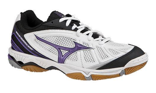 Mizuno Wave Hurricane White/Purple/Black Women's Court Shoes Women's Court Shoes Mizuno