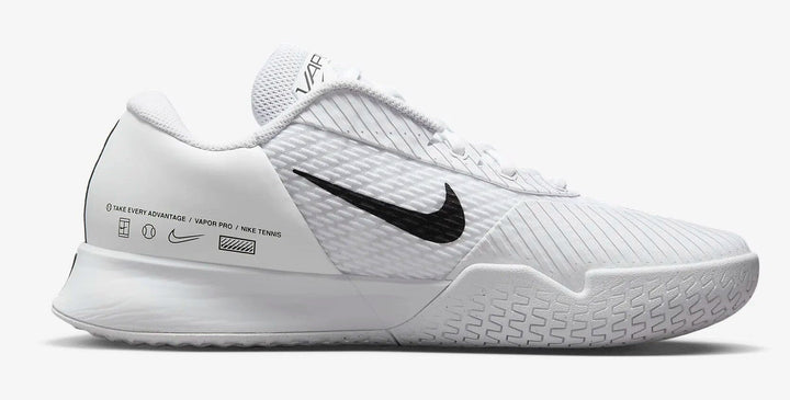 Nike Air Zoom Vapor Pro 2 HC White/White Tennis Men's Shoes DR6191-101 Men's Tennis Shoes Nike