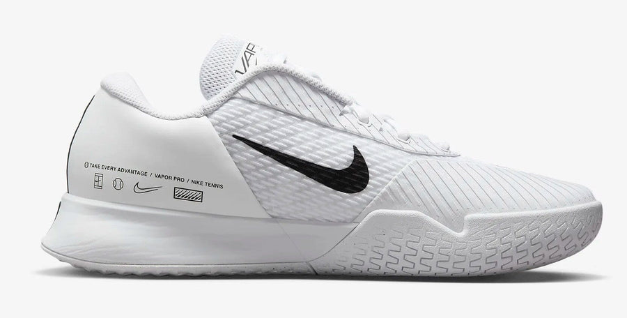 Nike Air Zoom Vapor Pro 2 HC White/White Tennis Men's Shoes DR6191-101 Men's Tennis Shoes Nike
