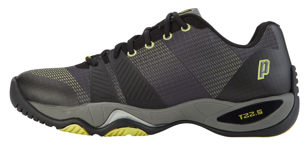 Prince T22.5 Men's Tennis Shoes Black/Yellow Men's Tennis Shoes Prince