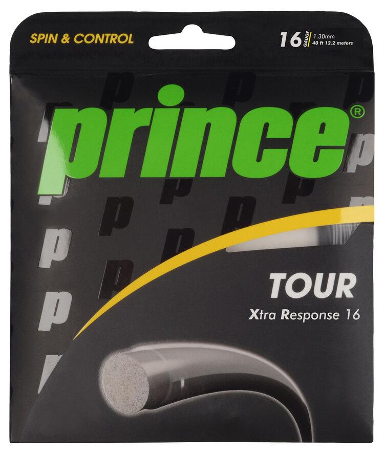 Prince Tour XR Xtra Response 16g Silver Tennis 12M String Set Tennis Strings Prince