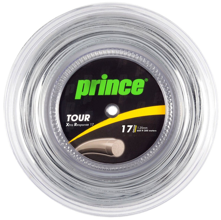 Prince Tour XR Xtra Response 17g Silver Tennis 200M String Reel Tennis Strings Prince