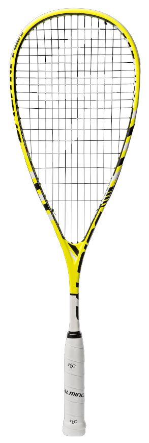 Salming Forza Pro Aero Vectran Squash Racquet - Yellow/Black/White Squash Racquets Salming