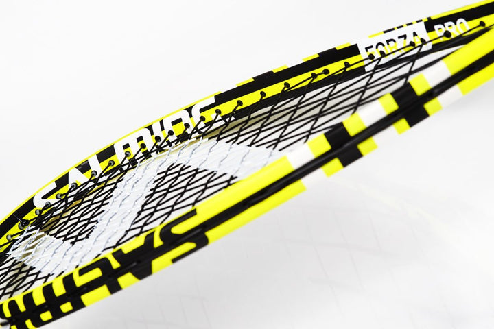 Salming Forza Pro Aero Vectran Squash Racquet - Yellow/Black/White Squash Racquets Salming