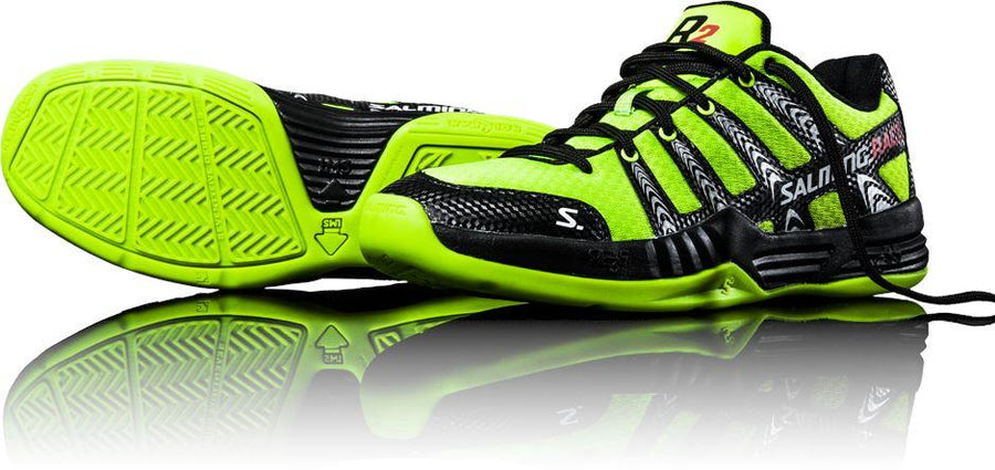 Salming Race R2 court shoes Fluo Green Black 1233092-1601 Men's Court Shoes Salming