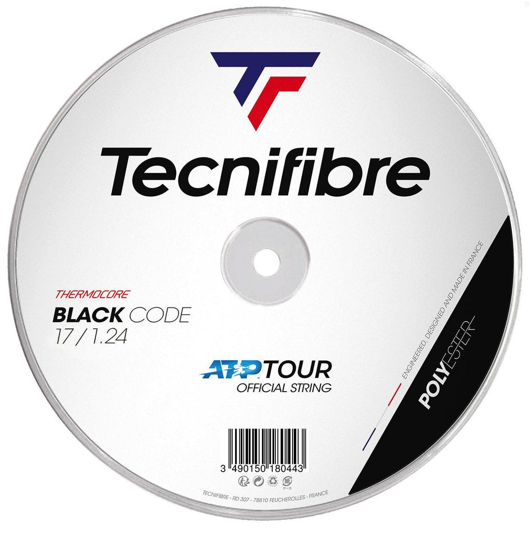 Tecnifibre Black Code 17g Tennis 200M String Reel Tennis Strings Tecnifibre
