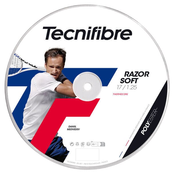 Tecnifibre Razor Soft 125 17g Tennis 200M String Reel Tennis Strings Tecnifibre