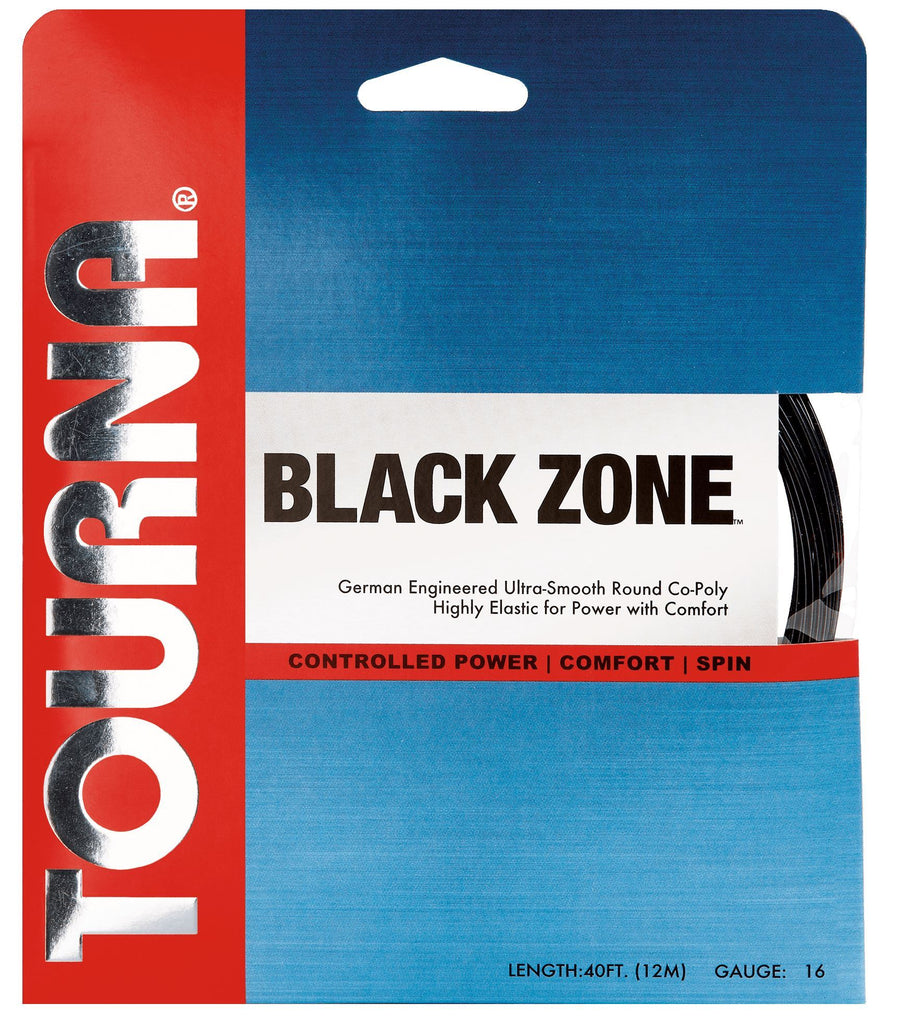 Tourna Black Zone 16g Tennis 12m String Set Tennis Strings Tourna