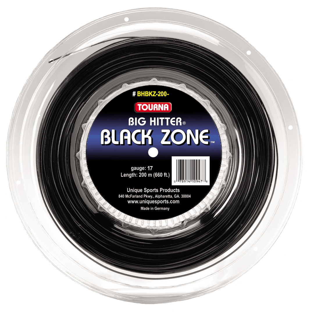 Tourna Black Zone 18g Tennis 200m/660Ft Reel Tennis Strings Tourna