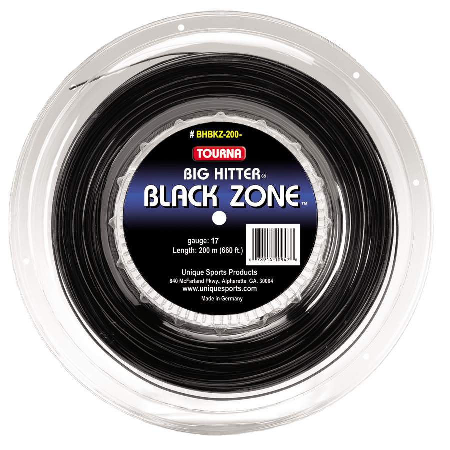 Tourna Black Zone 18g Tennis 200m/660Ft Reel Tennis Strings Tourna